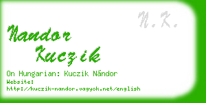 nandor kuczik business card